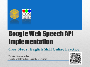 Google Web Speech API Implementation