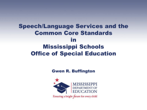 Speech/Language and Common Core Standards