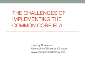 Learning from Challenging Text - Illinois Board of Higher Education