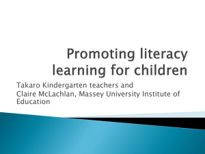 Promoting literacy learning for children