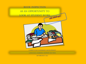 Book Inspection workshop