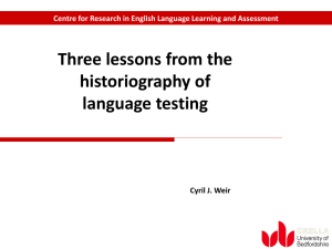 Three lessons from the historiography of language testing