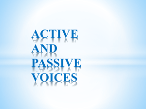 ACTIVE AND PASSIVE VOICE f