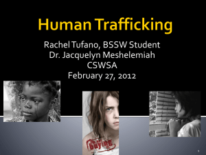 Human Trafficking - College of Social Work Student Association At