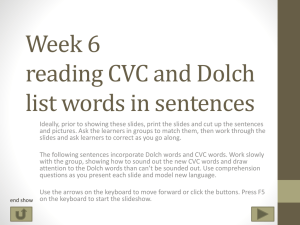 Week 6 Sentences 2
