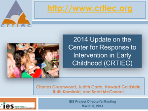 Tier 3 Literacy - Center for Response to Intervention in Early