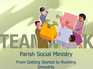 Forming Parish Social Ministry Teams (PowerPoint)