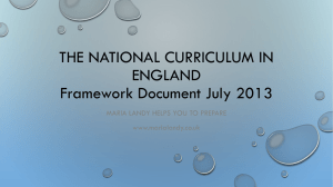The new National Curriculum in England 2014