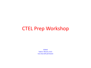 Language Structure and Use - CTELPrep-HTH