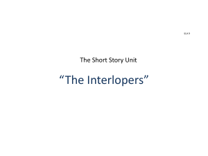 new and improv ELA 9 the interlopers
