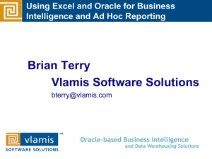 Excel with Oracle OLAP - Vlamis Software Solutions