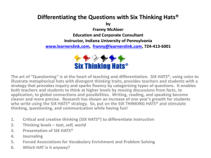 Why Six Hats - Special Education Council