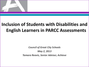 PARCC Accommodations Manual - Council of the Great City Schools