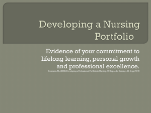 Developing a Nursing Portfolio