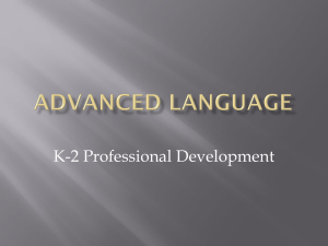 Advanced Language