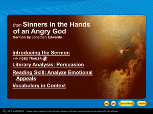 Sinners in the Hands of an Angry God. from