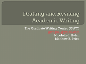Drafting and Revising Academic Writing PPT 2012