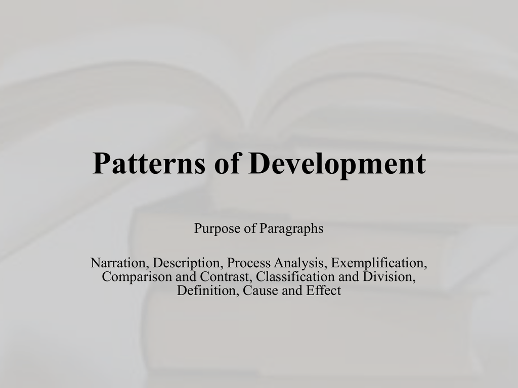 Patterns Of Development