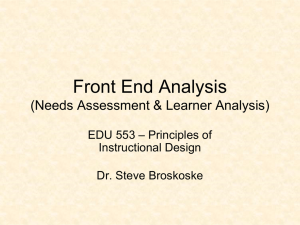 Front End Analysis