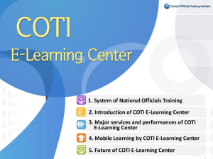 COTI smart learning_eng - Regional Hub of Civil Service in Astana