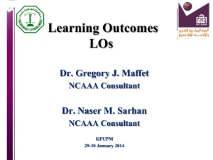 Learning OUTCOMES