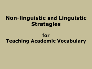 Academic Vocabulary Strategies