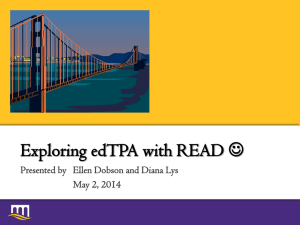 Exploring edTPA with READ