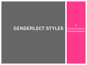 Genderlect Styles presentation