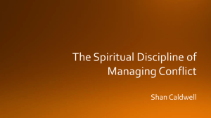 Conflict as Spiritual Discipline