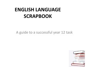 ENGLISH LANGUAGE SCRAPBOOK