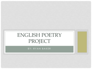 English poetry project