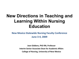 Advances in Nursing Education: Virtual Experiential Communities