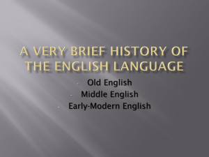 A Very brief history of the english language