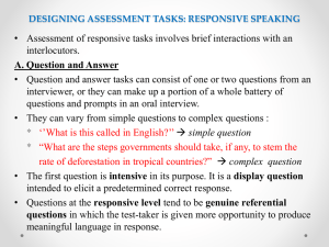 designing assessment tasks : interactive speaking
