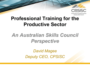 Industry Skills Councils are