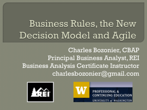 Business Rules - Agile and Effective Business Analysis