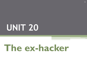 Unit 20 – The Ex Hacker – Model Answers