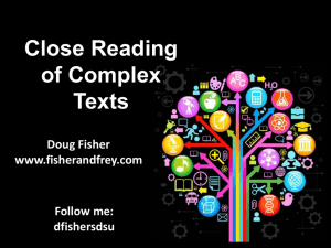 Close Reading of Complex Texts