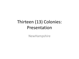 Thirteen (13) Colonies: Presentation