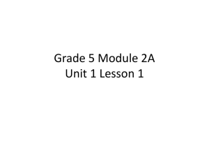 Grade 5 Module 2A Unit 1 Lesson 1 PPT - tst-ela