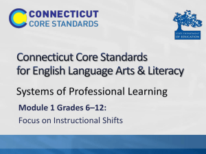 Presentation Handouts - Connecticut Core Standards