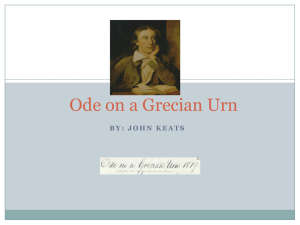 Ode on a Grecian Urn - Mrs. O`s Brit Lit Webpage