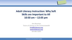 Why Soft Skills are Important - Tutors of Literacy in the Commonwealth