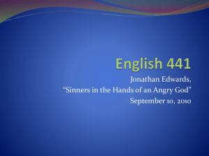Jonathan Edwards, Sinners in the Hands of an Angry God