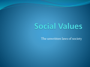 Social Values - Media Studies