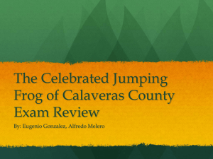 The Celebrated Jumping Frog of Calaveras County Exam Review