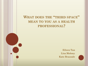 What does the *third space* mean to you as a health professional?