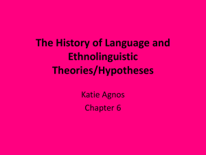 History of Language and Theories - Culture--per7