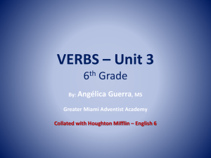 Verbs - Florida Conference of Seventh