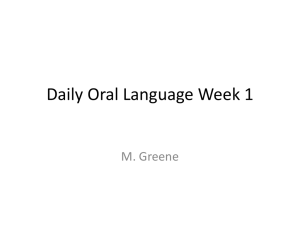 Daily Oral Language Week 5